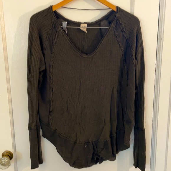Free People Sweaters - Free People Olive Long Sleeve, Medium